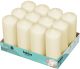 Bolsius Stompkaarsen 170/68 ivoor tray 12 stuks