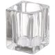 Bolsius glashouder vierkant transparant 76/55mm, ds. 6 stuk (voor theelichten 4, 6 en 8 uurs) 