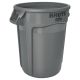 BRUTE Ronde Container met Luchtstroomkanalen, Rubbermaid, 121.1L, Grijs
