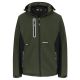 Taris softshell jas Donker kaki/Zwart
