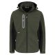 Flexor Softshell jas Reflecterend kaki/Zwart