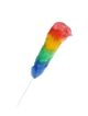Plumeau regenboog met vaste steel 65cm