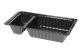 Patatbakjes plastic zwart krimp 8x250 st. maat A23 (A7+saus)