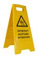 Waarschuwingsbord in 3 talen