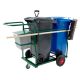 Containerkar compleet met 2x120 ltr container en accessoires 