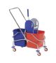 Dubbele rolemmer verchroomd frame 2x 25ltr. 