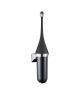 Elive line 2, Toiletborstel houder Zwart/ zilver, voor wandmontage