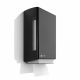 Black Satino bulkpack folded toiletpapier dispenser Zwart