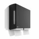 Black Satino Duo bulkpack folded toiletpapier dispenser Zwart