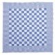 Theedoeken geblokt BLAUW, 70x70cm pak 1x6 stuks, 100% katoen-dubbeldraad voltwijn 120gr.