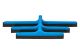 HACCP vloertrekker blauw met natuurrubber zwart