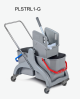 Basic Mopemmer Duo grijs met 2x25lt. emmers, met pers en duwbeugel