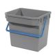 Numatic Grijze emmer 15 liter met blauwe hendel