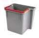 Numatic Grijze Emmer 15 Liter achter met rode hendel t.b.v. MM 3/4