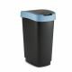 Twist afvalbak 50L Zwart/Blauw