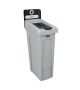 Slim Jim Recyclingstation Rest Gesloten Deksel, Rubbermaid 