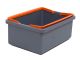 Ivo Giotto rechthoekig emmer met Orange hendel L31xB22xxH12cm