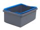 Ivo Giotto rechthoekig emmer met Blauwe hendel L31xB22xH12cm