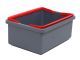 Ivo Giotto rechthoekig emmer met Rode hendel L31xB22xH12cm