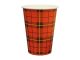 Schotse ruit Koffie bekers 180ml karton, doos 2500 stuks