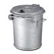 Staalverzinkte afvalbak 70, 90, 110 ltr