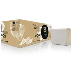 Black Satino gevouwen toiletpapier velletjes 2 laags 10x24cm Bulkpack BT20 