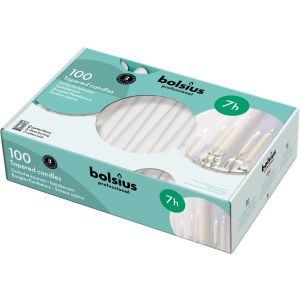Bolsius Gotische kaarsen 240/23 wit (100 stuks)