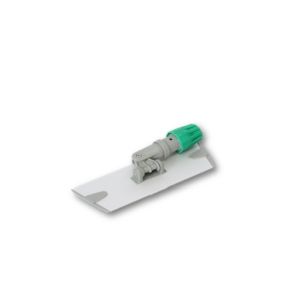 Velcro aluminium houder 25cm grijs met  groene steelverbinding