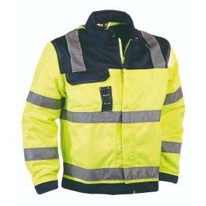 Hydros hoge zichtbaarheid jas Geel/Navy