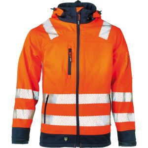 Gregor High Viz softshell jas Oranje/Navy