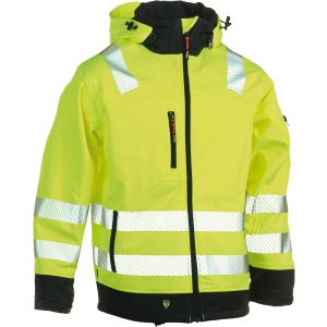 Gregor High Viz softshell jas Geel/Navy