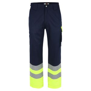 Olympus hoge zichtbaarheid broek Navy/Geel