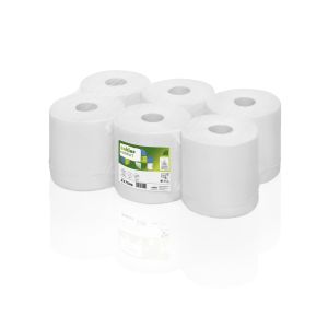 Satino Comfort midi poetsrollen nat.  wit 300m 20cm 1 laag