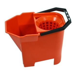 SYR Spaansemop emmer met uitwring korf rood 14 ltr. (met opvang vuilvakje)