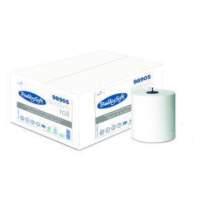BulkySoft Matic handddoekrollen cellulose wit 2lgs, pak 200 mt. a 1x6 rol