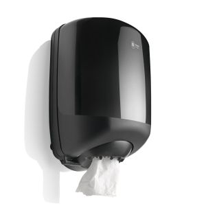 Black Satino dispenser Midi Poetsrol CF40 dispenser zwart