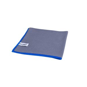 Allure microvezel glas- en metaal reinigingsdoek grijs/blauw