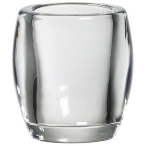 Bolsius glashouder Theelichten Ovaal Transparant pak 1x6 stuks (geschikt voor theelichten 4, 6 en 8 uur)
