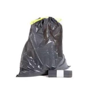 HDPE afvalzak 62x85 T25 met rekband grijs