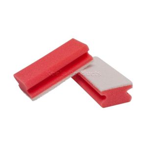 Schuurspons met handgreep Rood