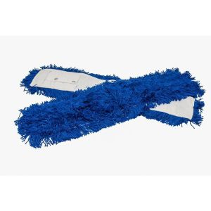 Zwabberhoes Acryl met drukknopen  BLAUW  100cm
