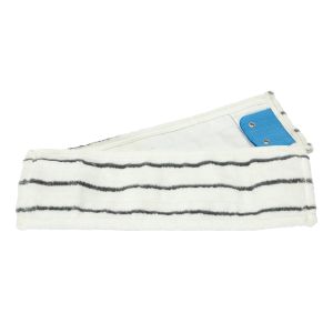 Vlakmop microvezel Wit/Grijs met insteekvak/ flap /2 ringen, 2 st.