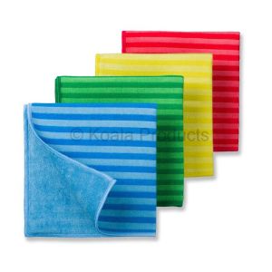 Microvezel Brush met polyester strepen 40x40cm 6 stuks