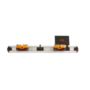 OrangeBrush Ophangrail 50 cm incl. 2x klem 28-38 mm, haak 60 mm, productschild en bevestiginsmateriaal