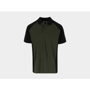 BRABO Polo Korte Mouwen DONKER KAKI/ZWART