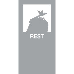 Magneetsticker Rest Grijs
