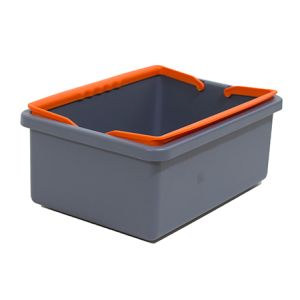 Ivo Giotto rechthoekig emmer met Orange hendel L31xB22xxH12cm
