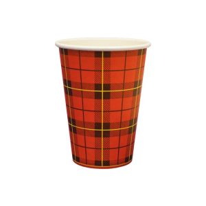 Schotse ruit Koffie bekers 180ml karton, doos 2500 stuks