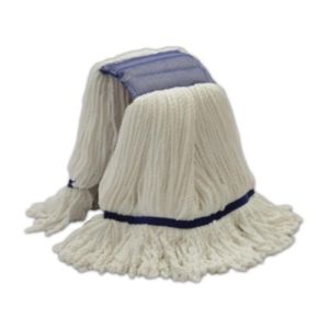 Strengenmop Microveel wit 400 gr.  met schuurband