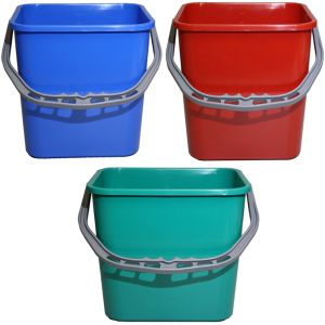 Werkwagen emmer 12 liter (diverse kleuren)